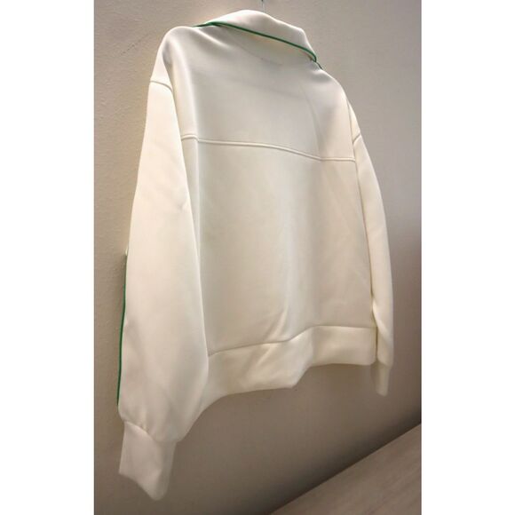 Matty M x Dailylook Women's Sz L Ivory Multi Scuba Half Zip Pullover - Picture 6 of 9